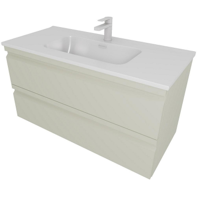 Тумба с раковиной Aquatek Вега 100 AQ77100-GS подвесная Шалфей зеленый