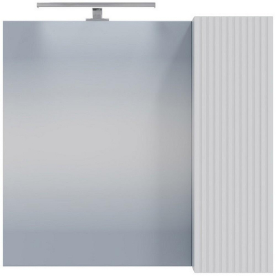 Зеркало со шкафом СанТа Альтаир 70 700500 с подсветкой Белый глянец