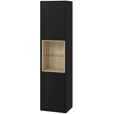 Шкаф пенал Excellent Tuto 40 MLEX.0201.400.BKBL подвесной Черный матовый Дуб