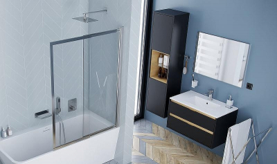 Шкаф пенал Excellent Tuto 40 MLEX.0201.400.BKBL подвесной Черный матовый Дуб