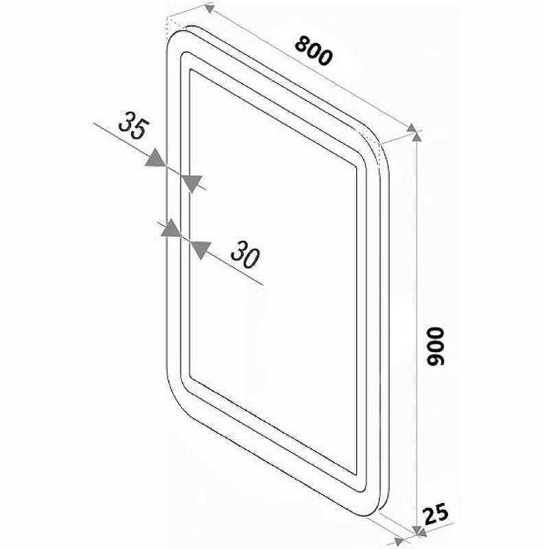 Зеркало Континент Lucia 800х900 ЗЛП627 с подсветкой с сенсорным выключателем, купить, цена, заказать, магазин, доставка, скидка, промокод, купить, цена, заказать, магазин, доставка, скидка, промокод