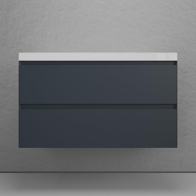 Тумба под раковину Style Line Манхэттен 100 ЛС-00002357 подвесная цвет Графит