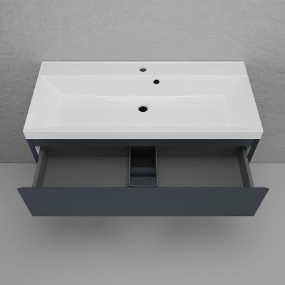 Тумба под раковину Style Line Манхэттен 100 ЛС-00002357 подвесная цвет Графит