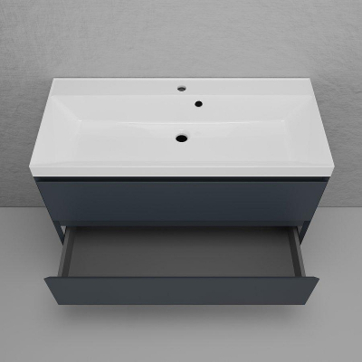 Тумба под раковину Style Line Манхэттен 100 ЛС-00002357 подвесная цвет Графит