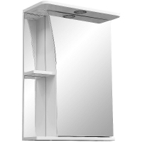 Зеркальный шкаф Stella Polar Волна Винчи 50 SP-00000034 с подсветкой Белый, купить, цена, заказать, магазин, доставка, скидка, промокод, купить, цена, заказать, магазин, доставка, скидка, промокод