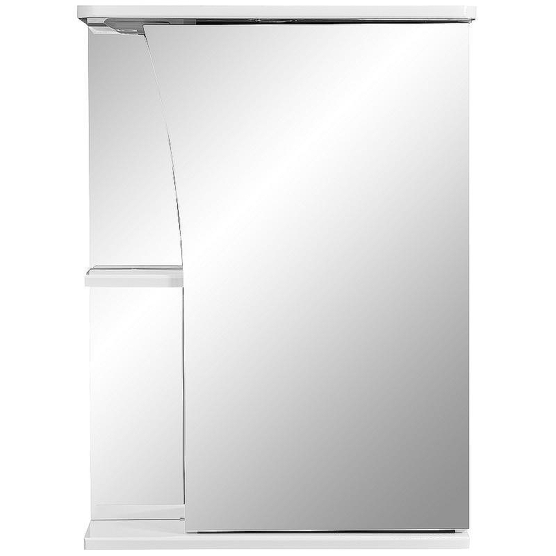 Зеркальный шкаф Stella Polar Волна Винчи 50 SP-00000034 с подсветкой Белый, купить, цена, заказать, магазин, доставка, скидка, промокод, купить, цена, заказать, магазин, доставка, скидка, промокод