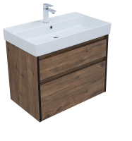 Тумба под раковину Logan Forest 75 343911 подвесная цвет Дуб рустикальный, купить, цена, заказать, магазин, доставка, скидка, промокод, купить, цена, заказать, магазин, доставка, скидка, промокод