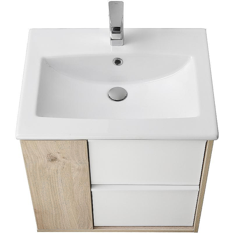 Тумба под раковину Aquaton Бостон 60 1A252501BN010 подвесная Дуб эврика Белый, купить, цена, заказать, магазин, доставка, скидка, промокод, купить, цена, заказать, магазин, доставка, скидка, промокод