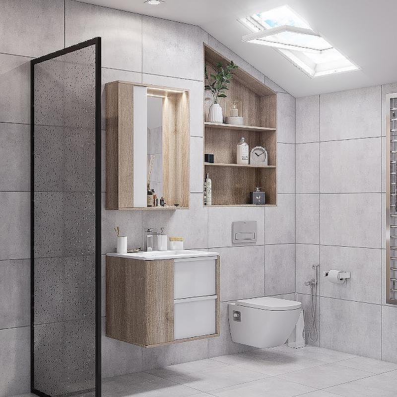 Тумба под раковину Aquaton Бостон 60 1A252501BN010 подвесная Дуб эврика Белый, купить, цена, заказать, магазин, доставка, скидка, промокод, купить, цена, заказать, магазин, доставка, скидка, промокод