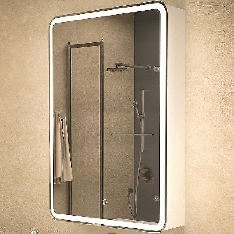 Зеркальный шкаф Azario Adriana 60 L CS00066642 с подсветкой Белый, купить, цена, заказать, магазин, доставка, скидка, промокод, купить, цена, заказать, магазин, доставка, скидка, промокод