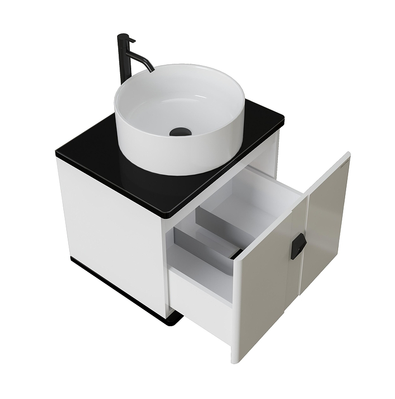 Тумба под раковину Grossman Норма 60 106016 подвесная цвет Белый глянцевый, купить, цена, заказать, магазин, доставка, скидка, промокод, купить, цена, заказать, магазин, доставка, скидка, промокод