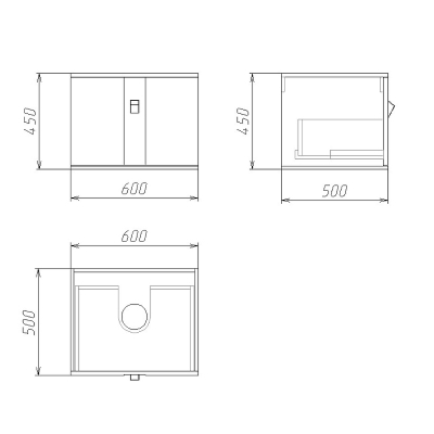 Тумба под раковину Grossman Норма 60 106016 подвесная цвет Белый глянцевый