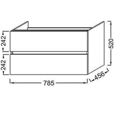 Тумба под раковину Jacob Delafon Tolbiac 80 EB2382-J5 подвесная Белый лак