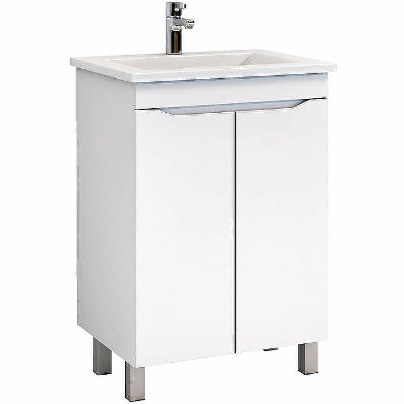 Тумба под раковину Vigo Grani 60 tn.GRI.ELI.60.2D Белая, купить, цена, заказать, магазин, доставка, скидка, промокод, купить, цена, заказать, магазин, доставка, скидка, промокод