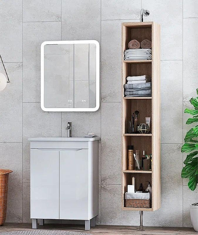 Тумба под раковину Vigo Grani 60 tn.GRI.ELI.60.2D Белая, купить, цена, заказать, магазин, доставка, скидка, промокод, купить, цена, заказать, магазин, доставка, скидка, промокод