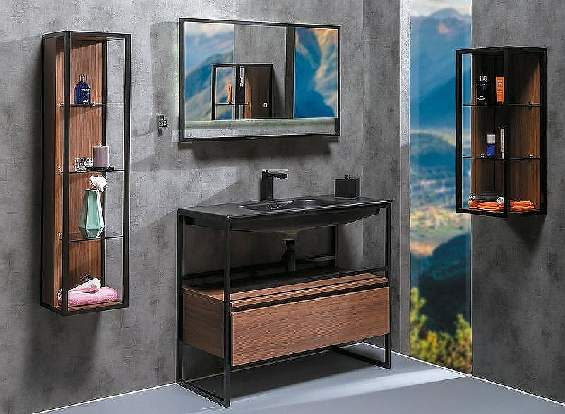 Тумба Boheme Armadi Art Loft 100 894-100-D подвесная Dark Wood, купить, цена, заказать, магазин, доставка, скидка, промокод, купить, цена, заказать, магазин, доставка, скидка, промокод