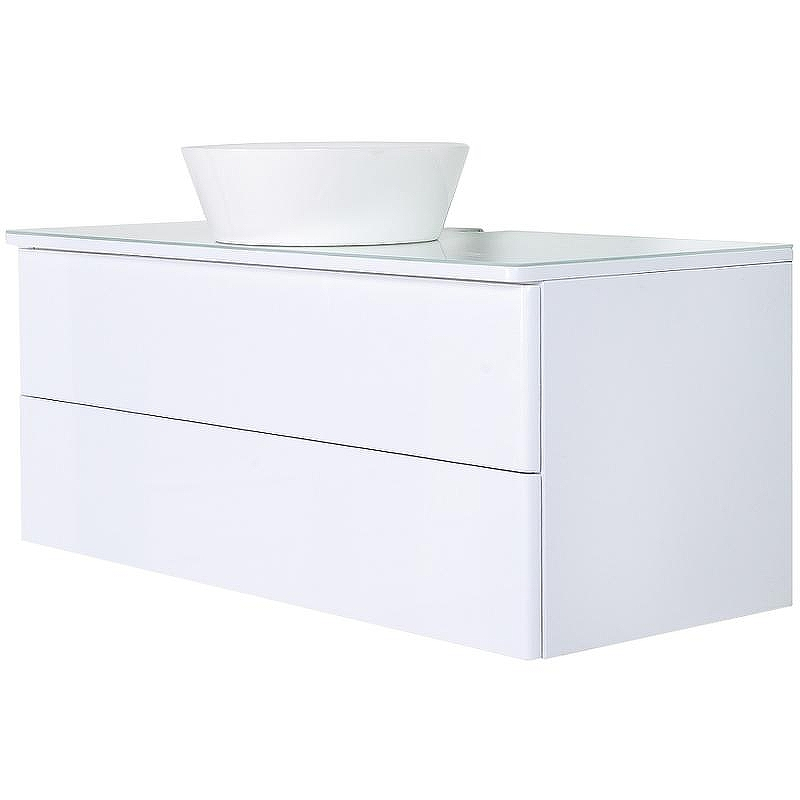 Тумба с раковиной Orange Otto 100 Ot-100TuGLASS+B08-360W подвесная Белый глянец, купить, цена, заказать, магазин, доставка, скидка, промокод, купить, цена, заказать, магазин, доставка, скидка, промокод