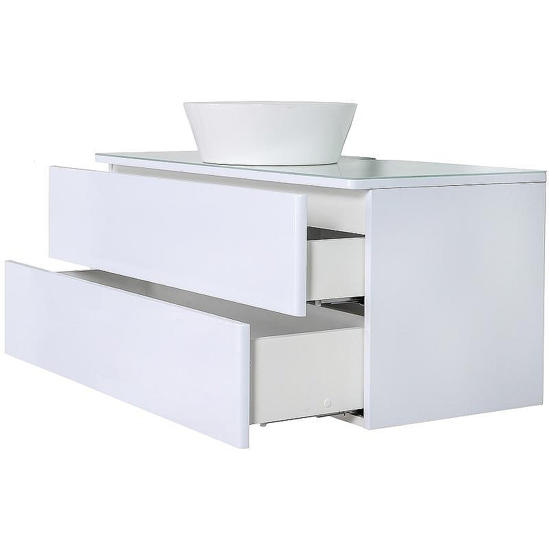 Тумба с раковиной Orange Otto 100 Ot-100TuGLASS+B08-360W подвесная Белый глянец, купить, цена, заказать, магазин, доставка, скидка, промокод, купить, цена, заказать, магазин, доставка, скидка, промокод