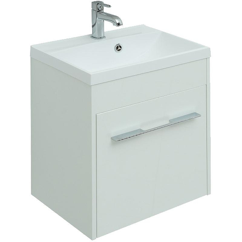 Тумба под раковину Aquanet Августа 50 274140 подвесная Белый глянец, купить, цена, заказать, магазин, доставка, скидка, промокод, купить, цена, заказать, магазин, доставка, скидка, промокод