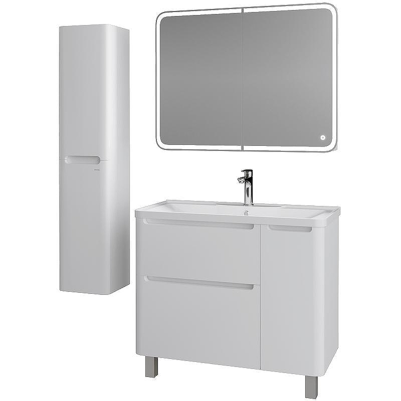 Зеркальный шкаф Grossman Адель 90 209004 с подсветкой Белый, купить, цена, заказать, магазин, доставка, скидка, промокод, купить, цена, заказать, магазин, доставка, скидка, промокод