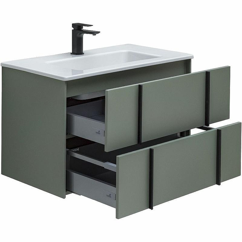 Тумба под раковину Allen Brau Reality 80 1.32005.CGM подвесная Олива матовая, купить, цена, заказать, магазин, доставка, скидка, промокод, купить, цена, заказать, магазин, доставка, скидка, промокод