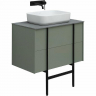 Тумба под раковину Allen Brau Reality 80 1.32005.CGM подвесная Олива матовая, купить, цена, заказать, магазин, доставка, скидка, промокод, купить, цена, заказать, магазин, доставка, скидка, промокод