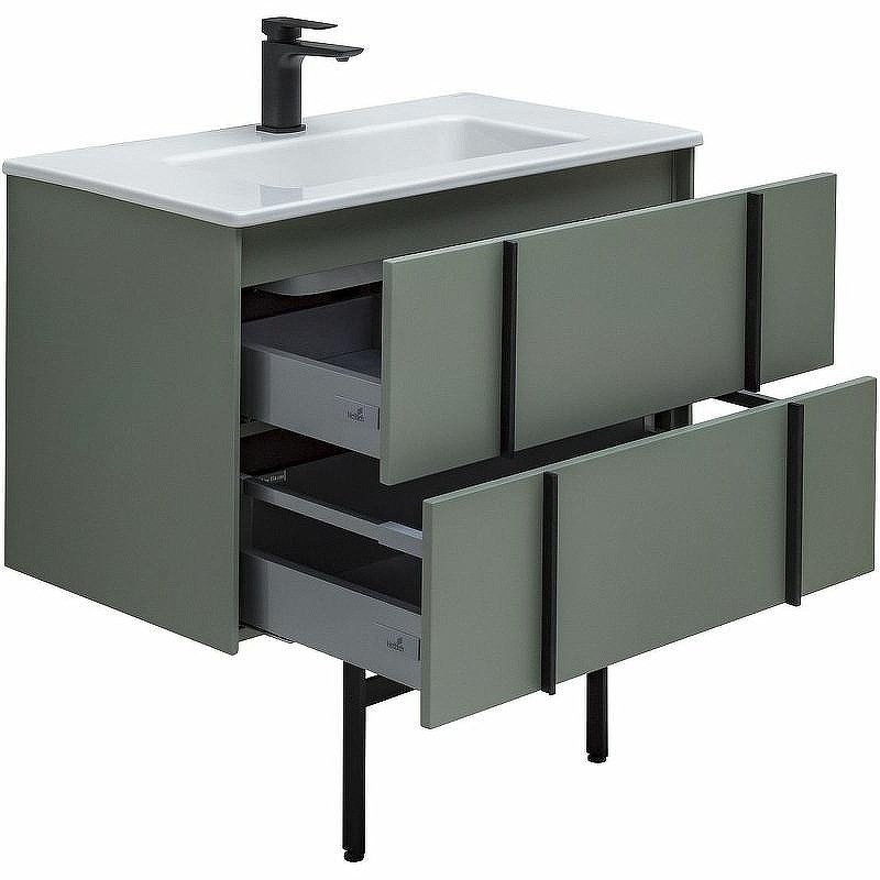Тумба под раковину Allen Brau Reality 80 1.32005.CGM подвесная Олива матовая, купить, цена, заказать, магазин, доставка, скидка, промокод, купить, цена, заказать, магазин, доставка, скидка, промокод