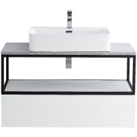 Консоль под раковину Cezares Cadro 100 CADRO-100/46/30-1C-SO-MET-ST Черная матовая, купить, цена, заказать, магазин, доставка, скидка, промокод, купить, цена, заказать, магазин, доставка, скидка, промокод