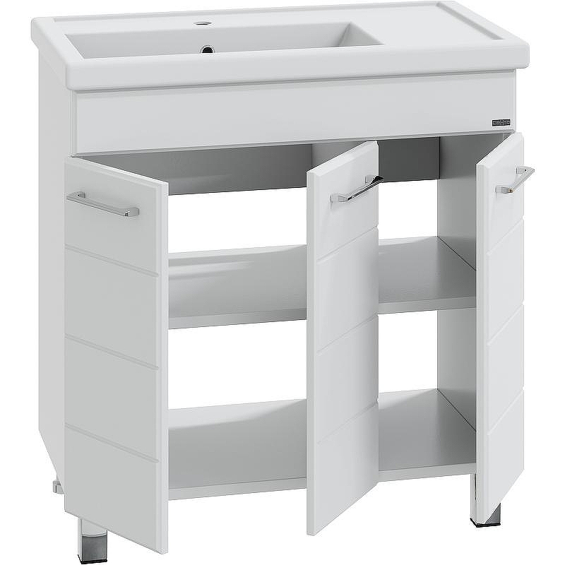 Тумба под раковину СанТа Омега 80 П 207051 Белая, купить, цена, заказать, магазин, доставка, скидка, промокод, купить, цена, заказать, магазин, доставка, скидка, промокод