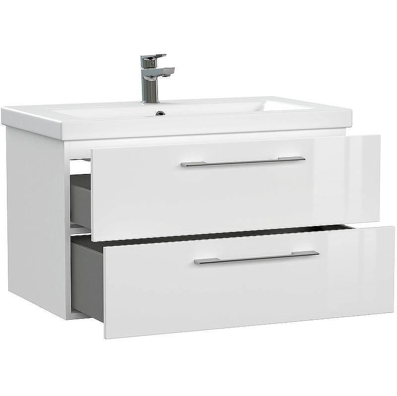 Тумба под раковину Cersanit Lara 80 64137 подвесная Белая, купить, цена, заказать, магазин, доставка, скидка, промокод, купить, цена, заказать, магазин, доставка, скидка, промокод