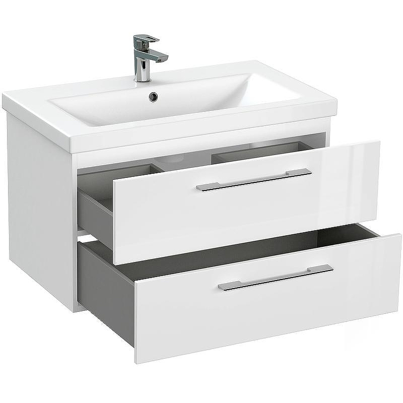 Тумба под раковину Cersanit Lara 80 64137 подвесная Белая, купить, цена, заказать, магазин, доставка, скидка, промокод, купить, цена, заказать, магазин, доставка, скидка, промокод