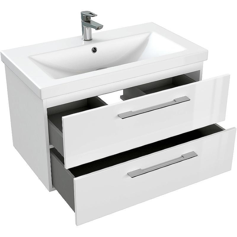 Тумба под раковину Cersanit Lara 80 64137 подвесная Белая, купить, цена, заказать, магазин, доставка, скидка, промокод, купить, цена, заказать, магазин, доставка, скидка, промокод