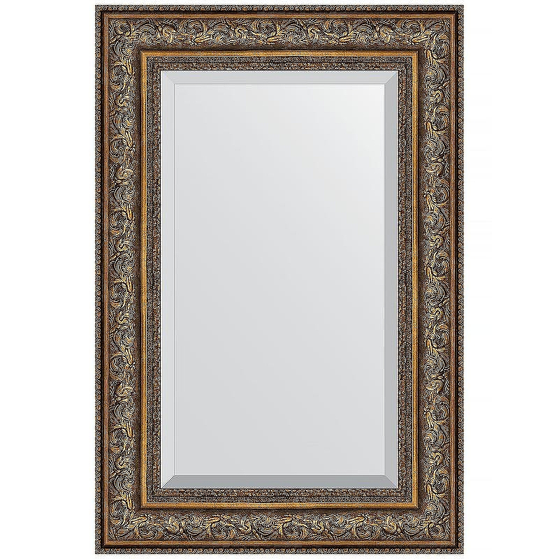 Зеркало Evoform Exclusive 90х60 BY 3427 с фацетом в багетной раме - Виньетка состаренная бронза 109, купить, цена, заказать, магазин, доставка, скидка, промокод, купить, цена, заказать, магазин, доставка, скидка, промокод