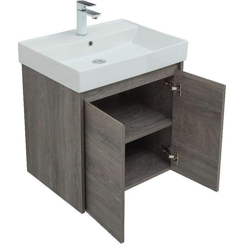 Тумба с раковиной Aquanet Nova Lite 60 302524 подвесная Дуб рошелье, купить, цена, заказать, магазин, доставка, скидка, промокод, купить, цена, заказать, магазин, доставка, скидка, промокод