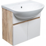 Тумба под раковину Runo Лада 50 00-00001370 подвесная Крафтовый дуб Белая, купить, цена, заказать, магазин, доставка, скидка, промокод, купить, цена, заказать, магазин, доставка, скидка, промокод