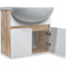 Тумба под раковину Runo Лада 50 00-00001370 подвесная Крафтовый дуб Белая, купить, цена, заказать, магазин, доставка, скидка, промокод, купить, цена, заказать, магазин, доставка, скидка, промокод