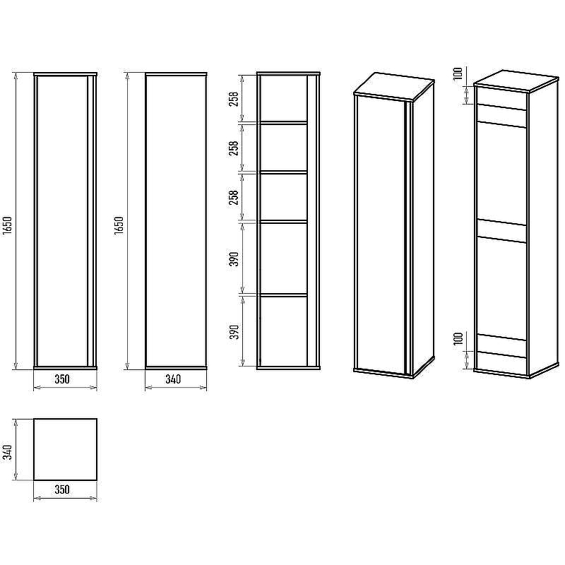 Шкаф пенал Brevita Dallas 35 DAL-05035-31 подвесной Дуб Галифакс олово, купить, цена, заказать, магазин, доставка, скидка, промокод, купить, цена, заказать, магазин, доставка, скидка, промокод