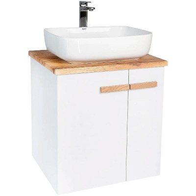 Тумба под раковину VIANT Мюнхен 60 VMUN60NBEL-T2STP подвесная Белая матовая