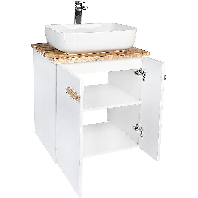 Тумба под раковину VIANT Мюнхен 60 VMUN60NBEL-T2STP подвесная Белая матовая, купить, цена, заказать, магазин, доставка, скидка, промокод, купить, цена, заказать, магазин, доставка, скидка, промокод