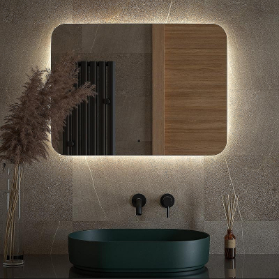 Зеркало Defesto Opti 80x60 DF 2807RH с подсветкой 25W-4500К/ИК - выключатель/Нейтральный белый свет