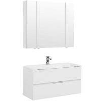 Комплект мебели для ванной Aquanet Алвита 100 237360 подвесной Белый, купить, цена, заказать, магазин, доставка, скидка, промокод, купить, цена, заказать, магазин, доставка, скидка, промокод