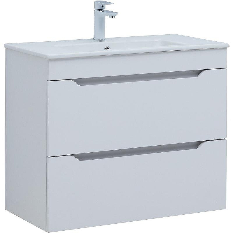 Тумба под раковину Aquanet Практика 80 330459 подвесная Белая матовая, купить, цена, заказать, магазин, доставка, скидка, промокод, купить, цена, заказать, магазин, доставка, скидка, промокод