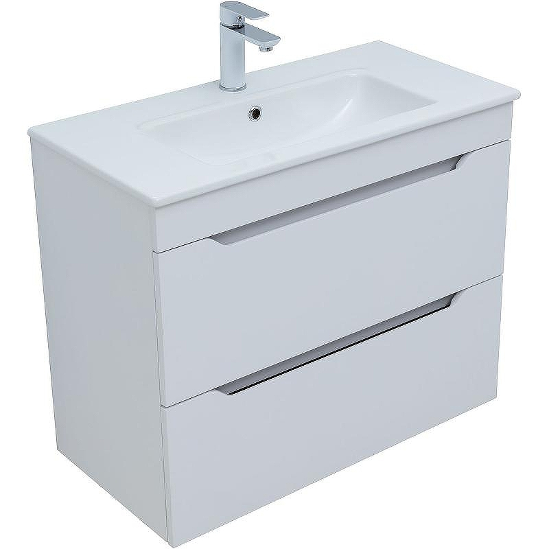 Тумба под раковину Aquanet Практика 80 330459 подвесная Белая матовая, купить, цена, заказать, магазин, доставка, скидка, промокод, купить, цена, заказать, магазин, доставка, скидка, промокод