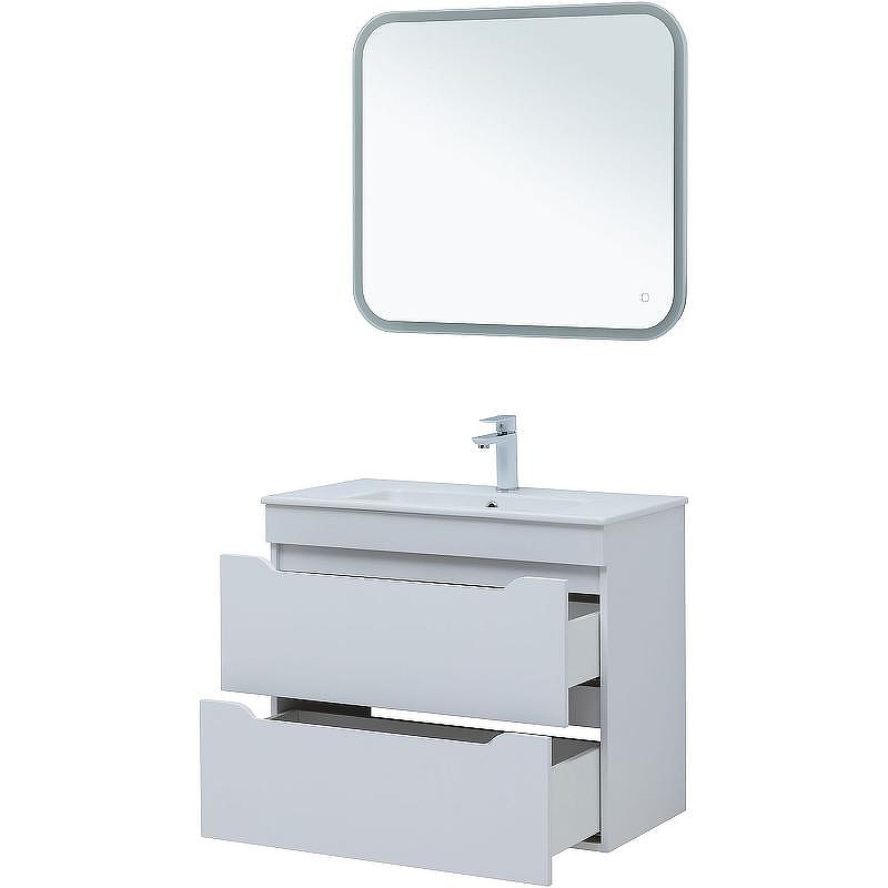 Тумба под раковину Aquanet Практика 80 330459 подвесная Белая матовая, купить, цена, заказать, магазин, доставка, скидка, промокод, купить, цена, заказать, магазин, доставка, скидка, промокод