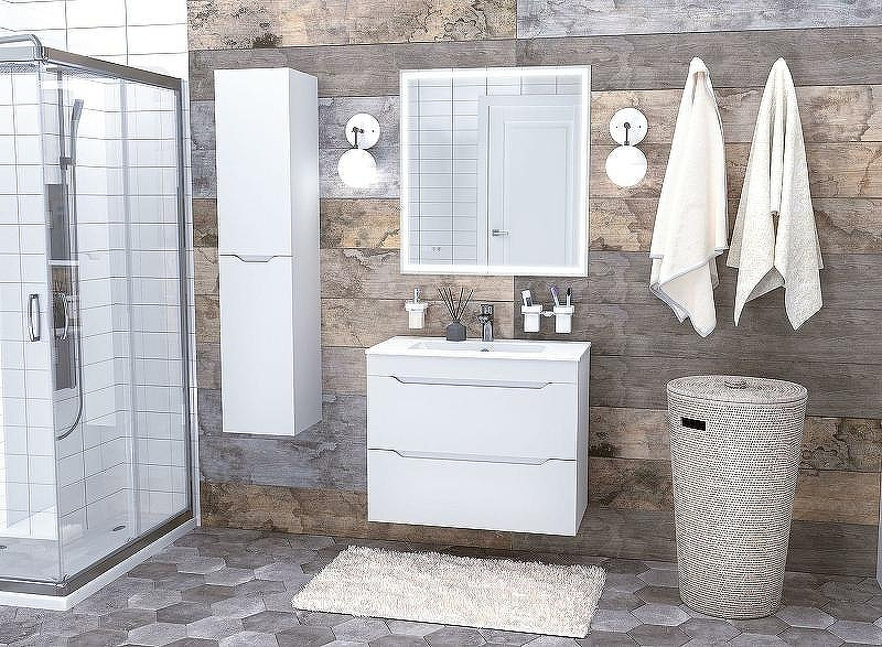 Тумба под раковину Aquanet Практика 80 330459 подвесная Белая матовая, купить, цена, заказать, магазин, доставка, скидка, промокод, купить, цена, заказать, магазин, доставка, скидка, промокод