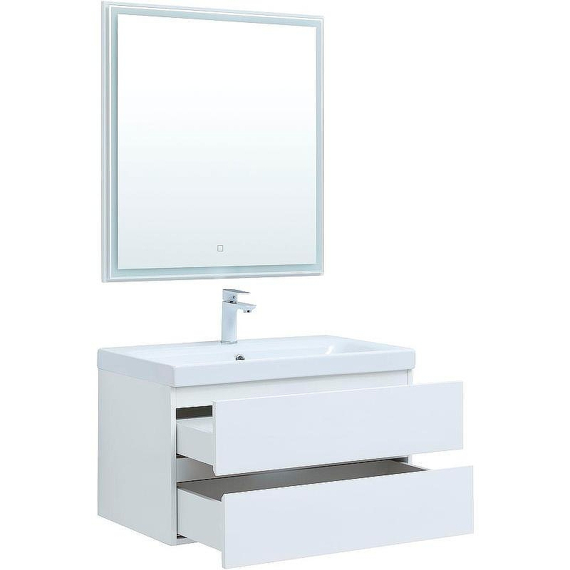 Комплект мебели для ванной Aquanet Беркли 80 306360 подвесной Белый глянец, купить, цена, заказать, магазин, доставка, скидка, промокод, купить, цена, заказать, магазин, доставка, скидка, промокод