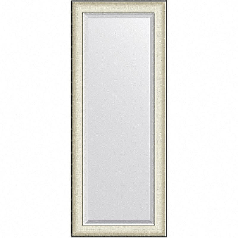 Зеркало Evoform Exclusive 134х54 BY 7454 с фацетом в багетной раме - Белая кожа с хромом 78, купить, цена, заказать, магазин, доставка, скидка, промокод, купить, цена, заказать, магазин, доставка, скидка, промокод