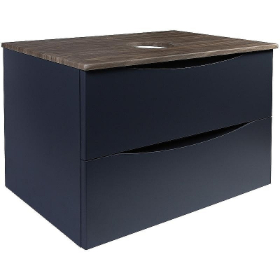 Тумба под раковину Bond Cube 80 T09807 подвесная Серая матовая Дуб