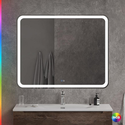 Зеркало Cezares Multicolore 100 CZR-SPC-MC-1000-800-RGB-TCH с подсветкой с сенсорным выключателем и функцией памяти