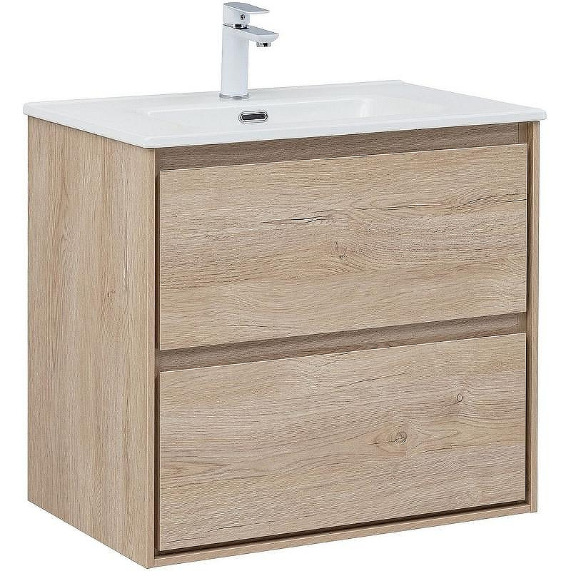 Тумба под раковину Aquanet Милан 70 336383 подвесная Дуб светлый, купить, цена, заказать, магазин, доставка, скидка, промокод, купить, цена, заказать, магазин, доставка, скидка, промокод
